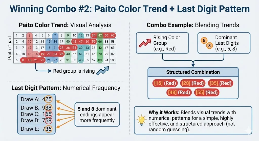 Live HK draw - Winning Combo 2 - Paito Color Trend with Last Digit Pattern